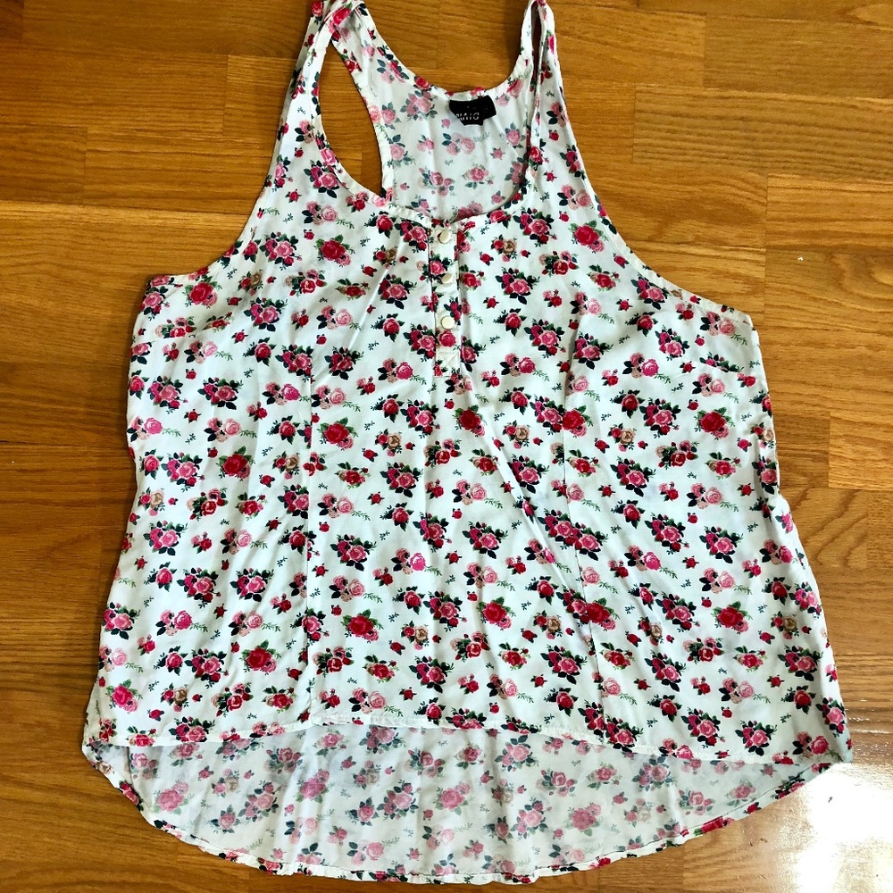 H&M Hi-lo floral print tank size 38